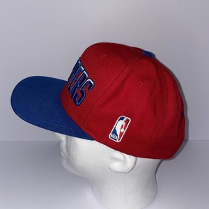 Mitchell & Ness Los Angeles Clippers Red Block Spell-Out Snapback Cap