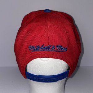 Mitchell & Ness Los Angeles Clippers Red Block Spell-Out Snapback Cap