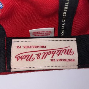 Mitchell & Ness Los Angeles Clippers Red Block Spell-Out Snapback Cap