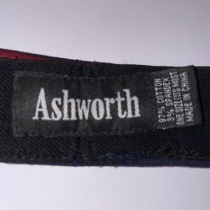 Vintage Ashworth Golf Visor Red Blue