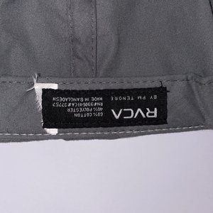 RVCA Classic 3-Stripe White Snapback Cap