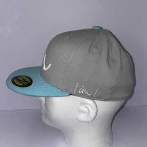 Imperial Motion Baseball Cap Size 6 7/8 - 7 1/4 Baby Blue and Gray Wool