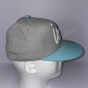 Imperial Motion Baseball Cap Size 6 7/8 - 7 1/4 Baby Blue and Gray Wool