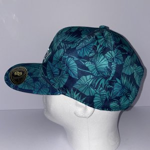 Deschutes Brewery Snapback Hat Blue & Green Floral Double Potion Supply