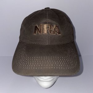 Vintage NRA Baseball Cap Brown Adjustable USA