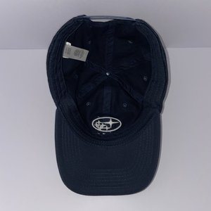 Subaru STI Snapback Hat Navy Blue Rally Car Racing Embroidered Cotton
