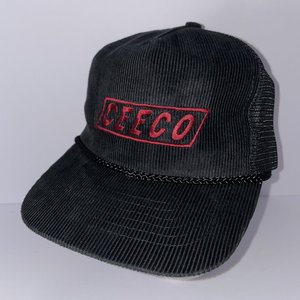 Vintage CEECO Telephones Snapback Cap Black Corduroy Drawstring Cotton