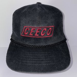 Vintage CEECO Telephones Snapback Cap Black Corduroy Drawstring Cotton