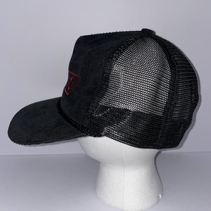 Vintage CEECO Telephones Snapback Cap Black Corduroy Drawstring Cotton