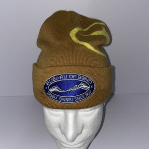 Subaru Beanie Size L Brown Official Yellow Badge Bend Oregon