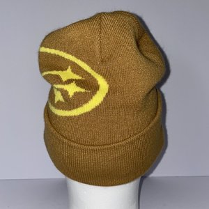 Subaru Beanie Size L Brown Official Yellow Badge Bend Oregon