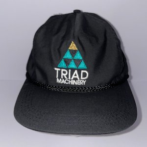 Vintage Triad Machinery Link-Belt Crane Rentals Baseball Cap Black Drawstring