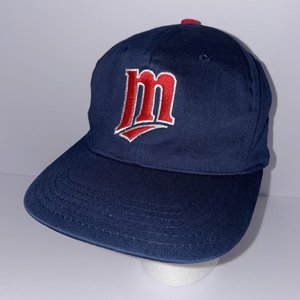 Vintage Minnesota Twins Competitor Snapback Hat Size XS Blue