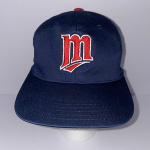 Vintage Minnesota Twins Competitor Snapback Hat Size XS Blue