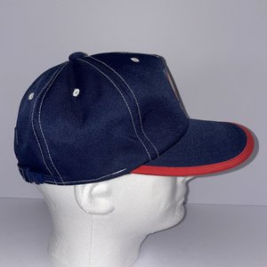 Vintage Cosmo Energy Group Japan Blue Hat, Ratcheting Back Strap, 90s Oil