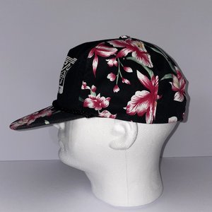 Wearparts Tillage & Planting Parts Snapback Hat Black Floral Drawstring