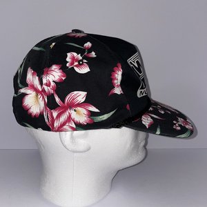 Wearparts Tillage & Planting Parts Snapback Hat Black Floral Drawstring