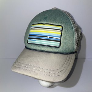 Patagonia Common Threads Snapback Hat 2005 Mesh Sea-Green and Gray