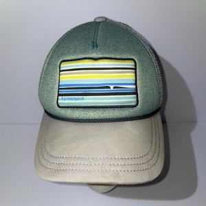 Patagonia Common Threads Snapback Hat 2005 Mesh Sea-Green and Gray