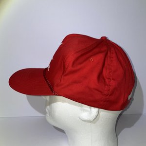 Vintage Hoosier Lottery Snapback Hat Indiana Gambling Red Drawstring