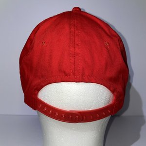 Vintage Hoosier Lottery Snapback Hat Indiana Gambling Red Drawstring