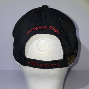 Vintage Eros Cigars Baseball Cap Thompson Cigar Co. Strap Back Black and Red