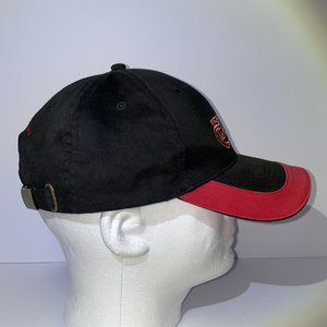 Vintage Eros Cigars Baseball Cap Thompson Cigar Co. Strap Back Black and Red
