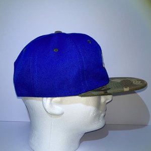 NFL Official LA Rams Blue & Woodland Camo Snapback Cap