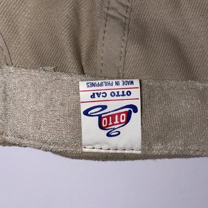 Vintage Kuo Testins Labs Inc Tan & Green Cotton Strapback Hat, 100% Cotton