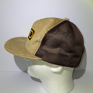 Vintage Consolated Electrical Distributors Brown & Tan Corduroy Snapback Hat, CE...
