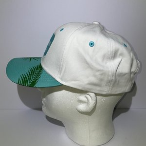 Corona Refresca Cocktail Baseball Cap Cotton White Cool Blue Palm Leaf