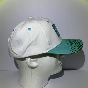 Corona Refresca Cocktail Baseball Cap Cotton White Cool Blue Palm Leaf