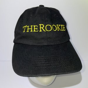 Vintage The Rookie Jim Morris Disney Movie Corduroy Black Strapback Hat, 2002 Di...
