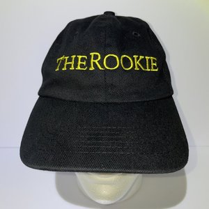 Vintage The Rookie Jim Morris Disney Movie Corduroy Black Strapback Hat, 2002 Di...