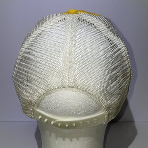 Vintage Downers Inc GEMC Trucker Hat Yellow Sword in Shield on Globe