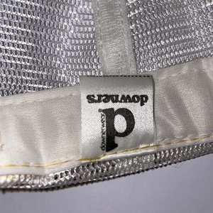 Vintage Downers Inc GEMC Trucker Hat Yellow Sword in Shield on Globe