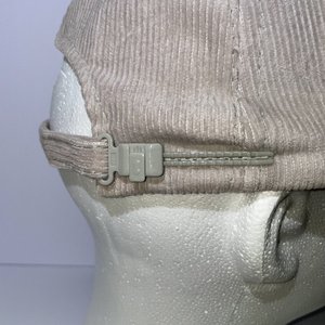 Vintage Pace Motor Lines Trucker Hat Corduroy Gray Drawstring Buckle