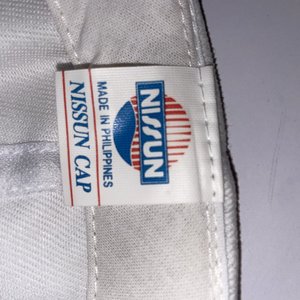 Vintage Hancor ADS White & Black Strapback Hat, Cotton, Semi-Structured, Twill