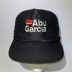 Vintage Abu Garcia Head to Toe Black Drawstring Snapback Hat/Cap, Dad Hat, China