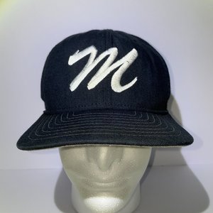 New Era Dupont Visor Ole Miss Rebels Black Vintage Snapback Hat