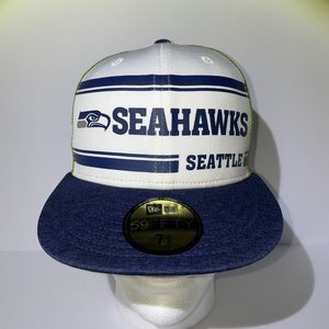 New Era 59FIFTY Seattle Seahawks Sideline Trucker Hat Size 7 1/8
