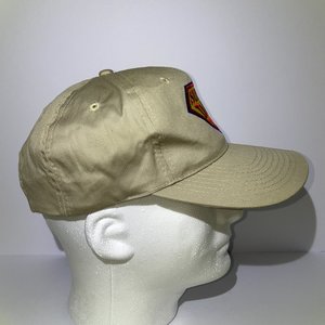 Vintage 'Super Dad' Light Brown Snapback Hat/Cap, 100% Cotton twill, Medium Prof...
