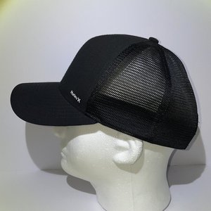 Nike Dri-Fit Hurley League Snapback Cap Offset Logo Black Mesh