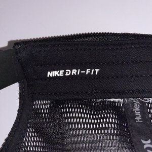 Nike Dri-Fit Hurley League Snapback Cap Offset Logo Black Mesh
