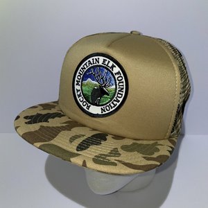 Rocky Mountain Elk Foundation Vintage Camo Trucker Hat