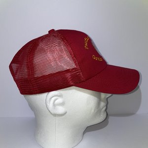 K Brand Pacific Harvest Grain & Supply Snapback Cap Vintage Red Mesh Back