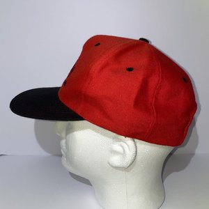 Fatsos Olympia WA Snapback Cap Vintage Wool Red Black