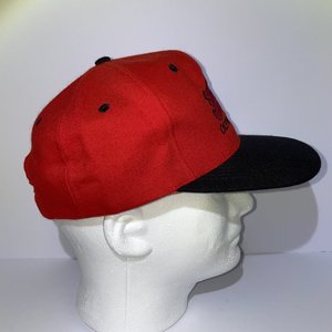 Fatsos Olympia WA Snapback Cap Vintage Wool Red Black