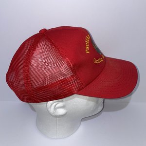 K Brand Pacific Harvest Grain & Supply Snapback Cap Vintage Red Mesh Back