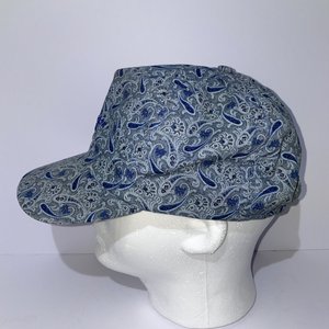 Meadow Lake Montana Vintage Blue Paisley Baseball Hat Made in USA